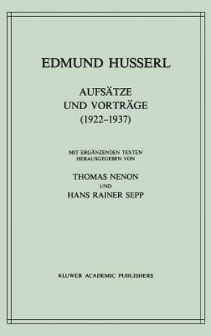Könyv Aufsatze Und Vortrage 1922-1937 Edmund Husserl