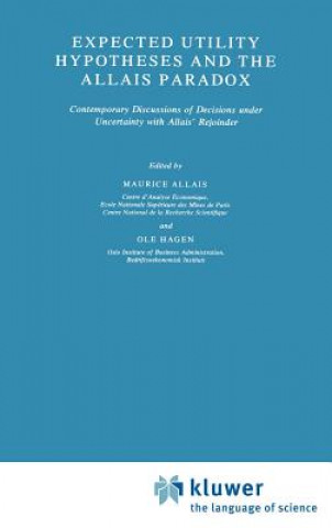 Könyv Expected Utility Hypotheses and the Allais Paradox M. Allais