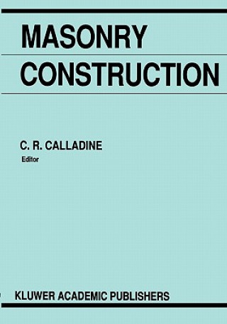 Książka Masonry Construction C. R. Calladine