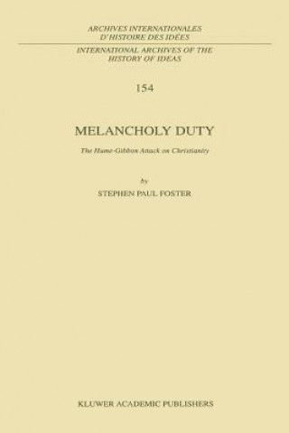 Buch Melancholy Duty S. P. Foster