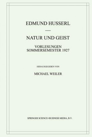 Könyv Natur und Geist Edmund Husserl