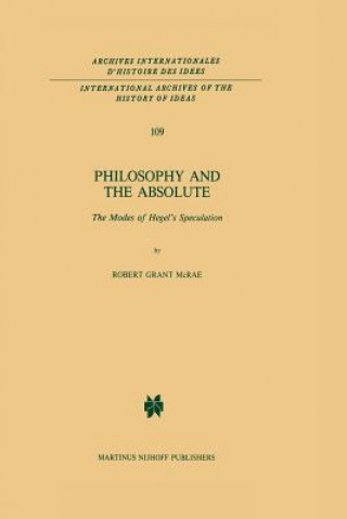 Knjiga Philosophy and the Absolute R. G. McRae