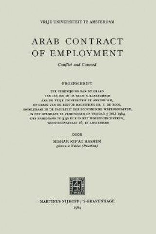 Könyv Arab Contract of Employment Hisham Rif'at Hashem