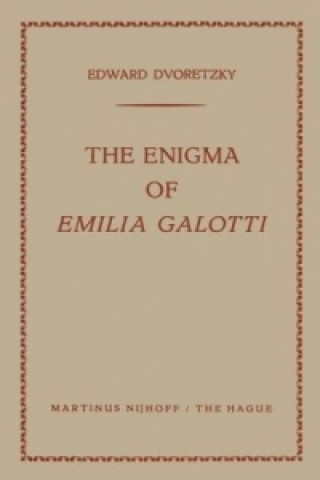 Könyv Enigma of Emilia Galotti Edward Dvoretzky