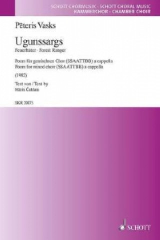 Pubblicazioni cartacee Ugunssargs, gemischter Chor (SSAATTBB), Chorpartitur Peteris Vasks