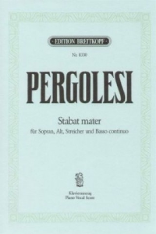 Tiskovina Stabat Mater, Klavierauszug Giovanni Battista Pergolesi