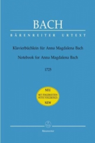 Tiskanica Klavierbüchlein für Anna Magdalena Bach (1725), mit Fingersätzen, Klavier Johann Sebastian Bach