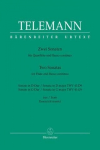Materiale tipărite Zwei Sonaten für Querflöte und Basso continuo TWV 41: D9, TWV 41: G9 Georg Philipp Telemann