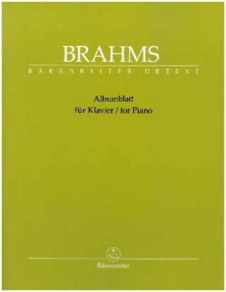 Nyomtatványok Albumblatt für Klavier Johannes Brahms