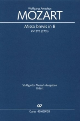 Carte Missa brevis in B (Klavierauszug) Wolfgang Amadeus Mozart