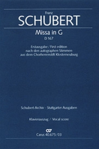 Kniha Messe in G (Klavierauszug) Franz Schubert