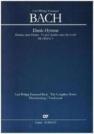 Materiale tipărite Dank-Hymne der Freundschaft, Klavierauszug Carl Philipp Emanuel Bach