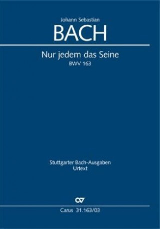 Materiale tipărite Nur jedem das Seine (Klavierauszug) Johann Sebastian Bach