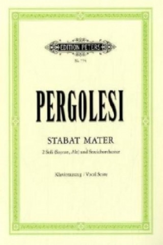 Tlačovina Stabat mater, Klavierauszug Giovanni Battista Pergolesi