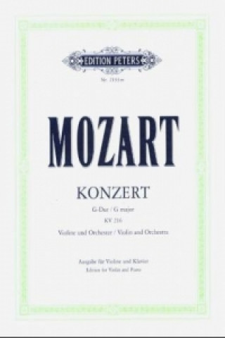 Materiale tipărite Violinkonzert Nr.3 G-Dur KV 216, Klavierauszug Wolfgang Amadeus Mozart