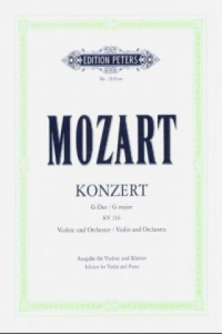 Articles imprimés Violinkonzert Nr.3 G-Dur KV 216, Klavierauszug Wolfgang Amadeus Mozart