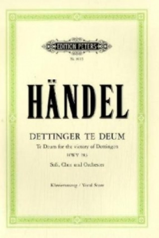 Materiale tipărite Dettinger Te Deum, Klavierauszug Georg Friedrich Händel