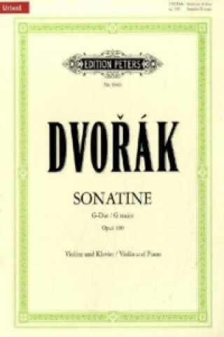 Nyomtatványok Sonatine G-Dur op.100, Violine und Klavier Antonín Dvořák