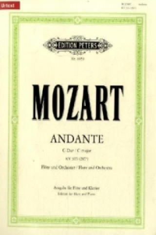 Nyomtatványok Andante für Flöte und Orchester C-Dur KV 315 (285e), Klavierauszug Wolfgang Amadeus Mozart