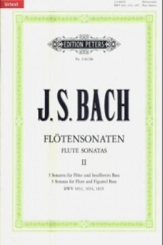 Materiale tipărite Sonaten BWV 1033 C-Dur, BWV 1034 e-Moll, 1035 E-Dur, Flöte und Klavier Johann Sebastian Bach
