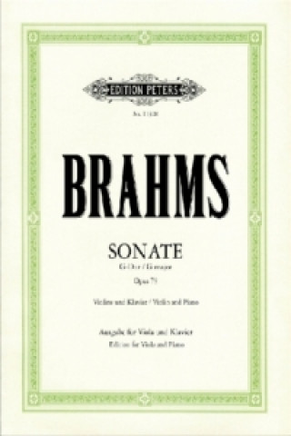 Nyomtatványok Sonate für Violine u. Klavier G-Dur op.78, Fassung f. Viola u. Klavier, Klavierpartitur u. 2 Einzelstimmen Johannes Brahms