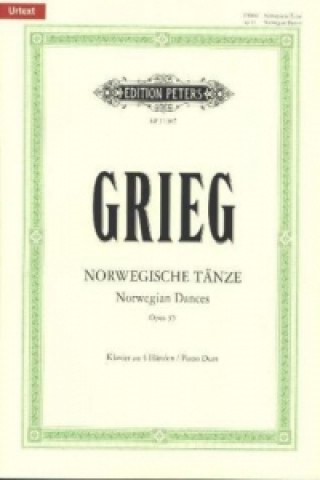 Kniha Norwegische Tänze op.35, Klavier 4-händig Edvard Grieg