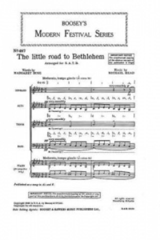 Materiale tipărite The little road to Bethlehem Michael Head