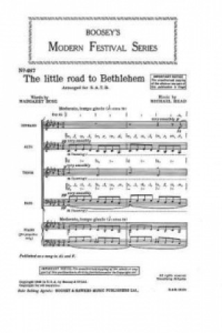 Printed items The little road to Bethlehem Michael Head