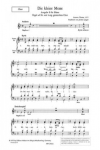 Tiskanica Die Kleine Messe für 4-stimmigen gemischten Chor und Bläser Thoma