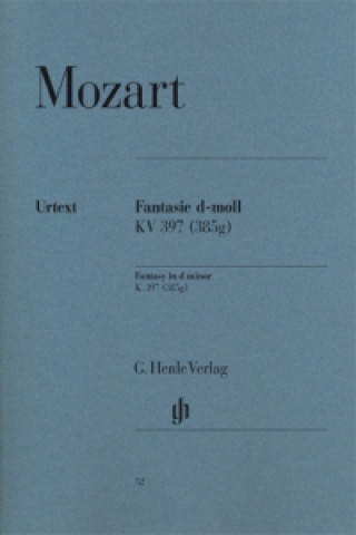 Nyomtatványok Mozart, Wolfgang Amadeus - Fantasie d-moll KV 397 (385g) Wolfgang Amadeus Mozart