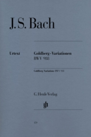 Kniha J S BACH GOLDBERG VARIATIONEN BWV 988 Johann Sebastian Bach