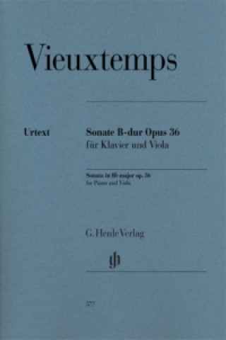 Kniha Vieuxtemps, Henry - Violasonate B-dur op. 36 Henry Vieuxtemps