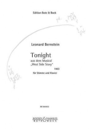 Materiale tipărite Tonight, Gesang und Klavier Leonard Bernstein