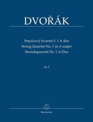 Nyomtatványok Streichquartett Nr.1 A-Dur op.2, Studienpartitur Antonín Dvořák