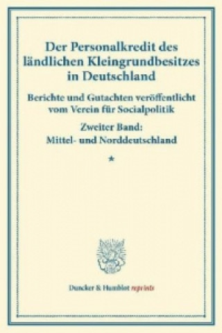 Book Der Personalkredit des ländlichen Kleingrundbesitzes in Deutschland. 