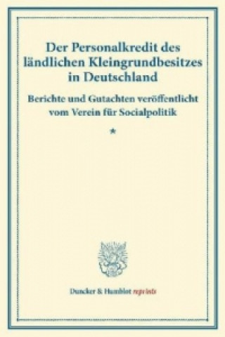 Carte Der Personalkredit des ländlichen Kleingrundbesitzes in Österreich. 