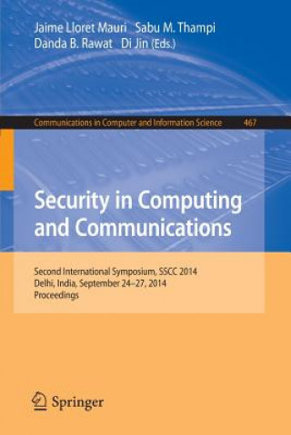 Kniha Security in Computing and Communications Jaime Lloret Mauri