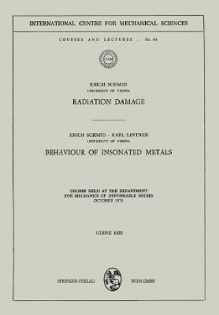 Carte Radiation Damage. Behaviour of Insonated Metals Erich Schmid