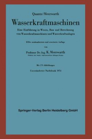 Knjiga Wasserkraftmaschinen L. Quantz