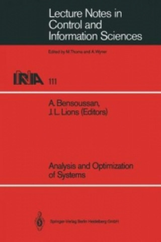 Könyv Analysis and Optimization of Systems A. Bensoussan