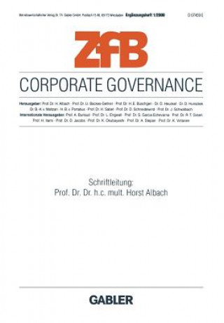 Libro Corporate Governance Horst Albach