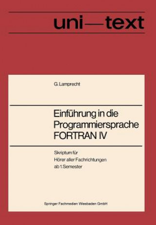 Knjiga Einfuhrung in Die Programmiersprache FORTRAN IV Günther Lamprecht