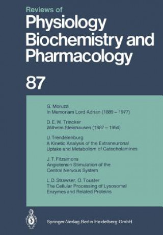 Könyv Reviews of Physiology, Biochemistry and Pharmacology R. H. Adrian