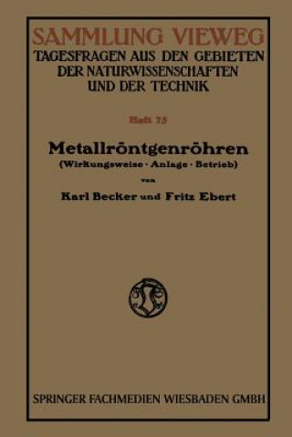 Book Metallroentgenroehren Karl Becker