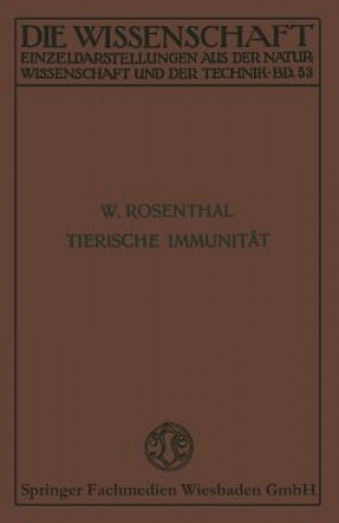 Kniha Tierische Immunitat Werner Rosenthal