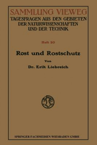 Kniha Rost Und Rostschutz Erik Liebreich-Landolt