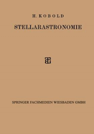 Kniha Stellarastronomie H. Kobold