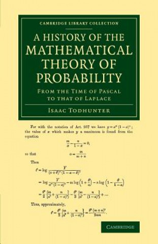 Książka History of the Mathematical Theory of Probability Isaac Todhunter
