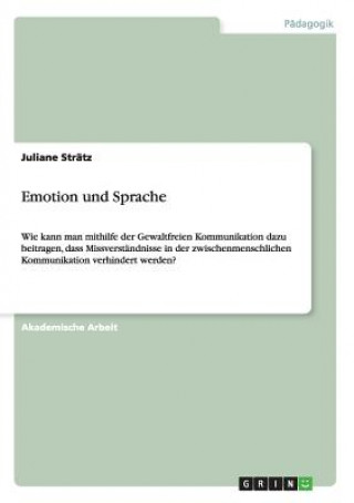 Livre Emotion und Sprache Juliane Strätz