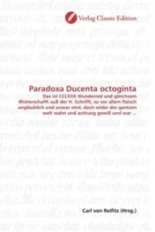 Buch Paradoxa Ducenta octoginta Carl von Reifitz